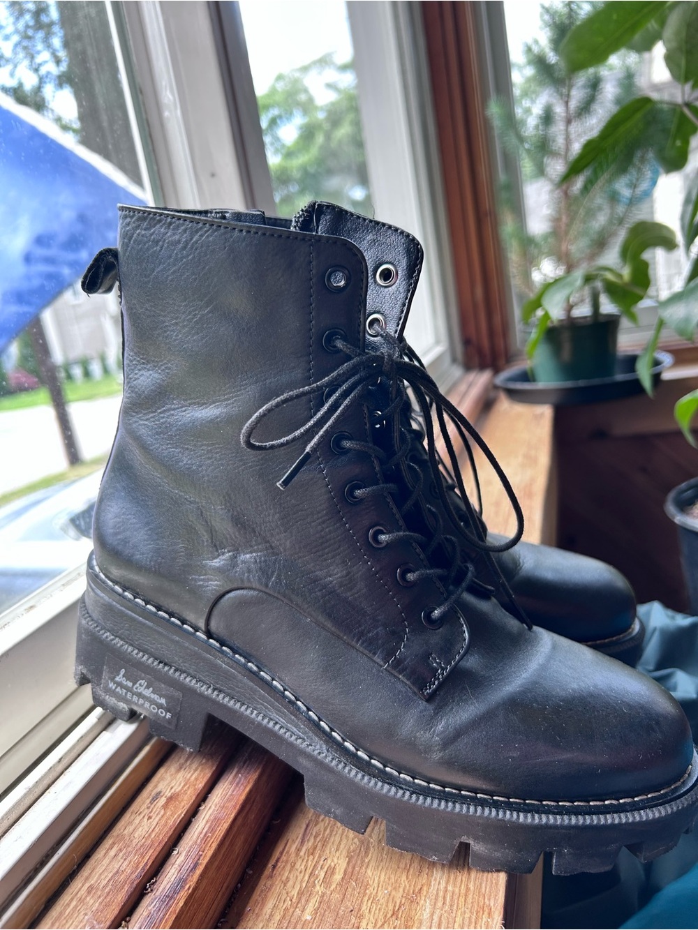 Sam Edelman Black Combat Boots